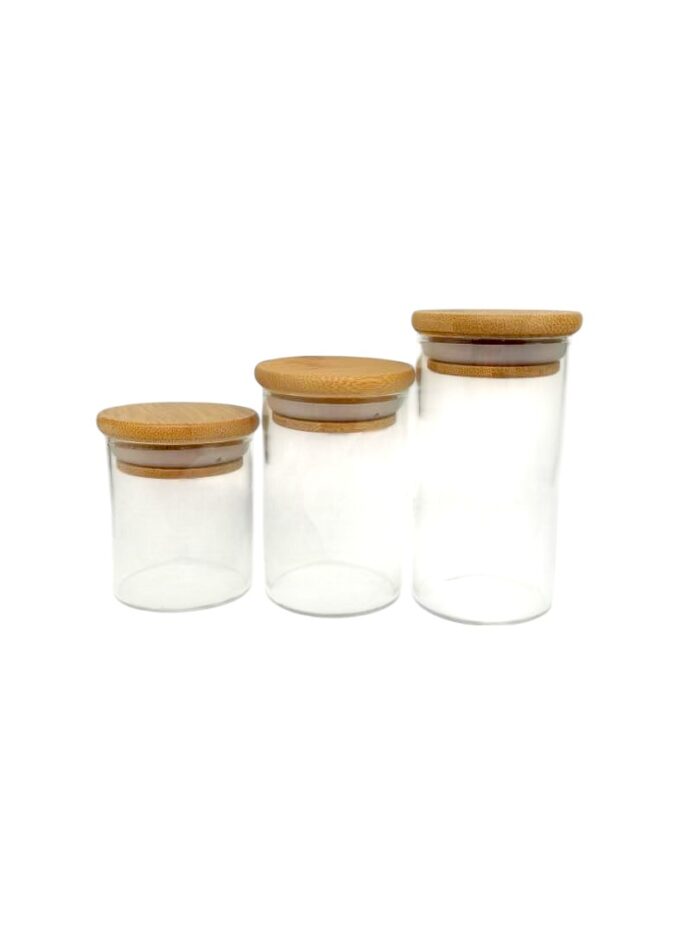 Glass Jars with Bamboo Lid – Large Sizes