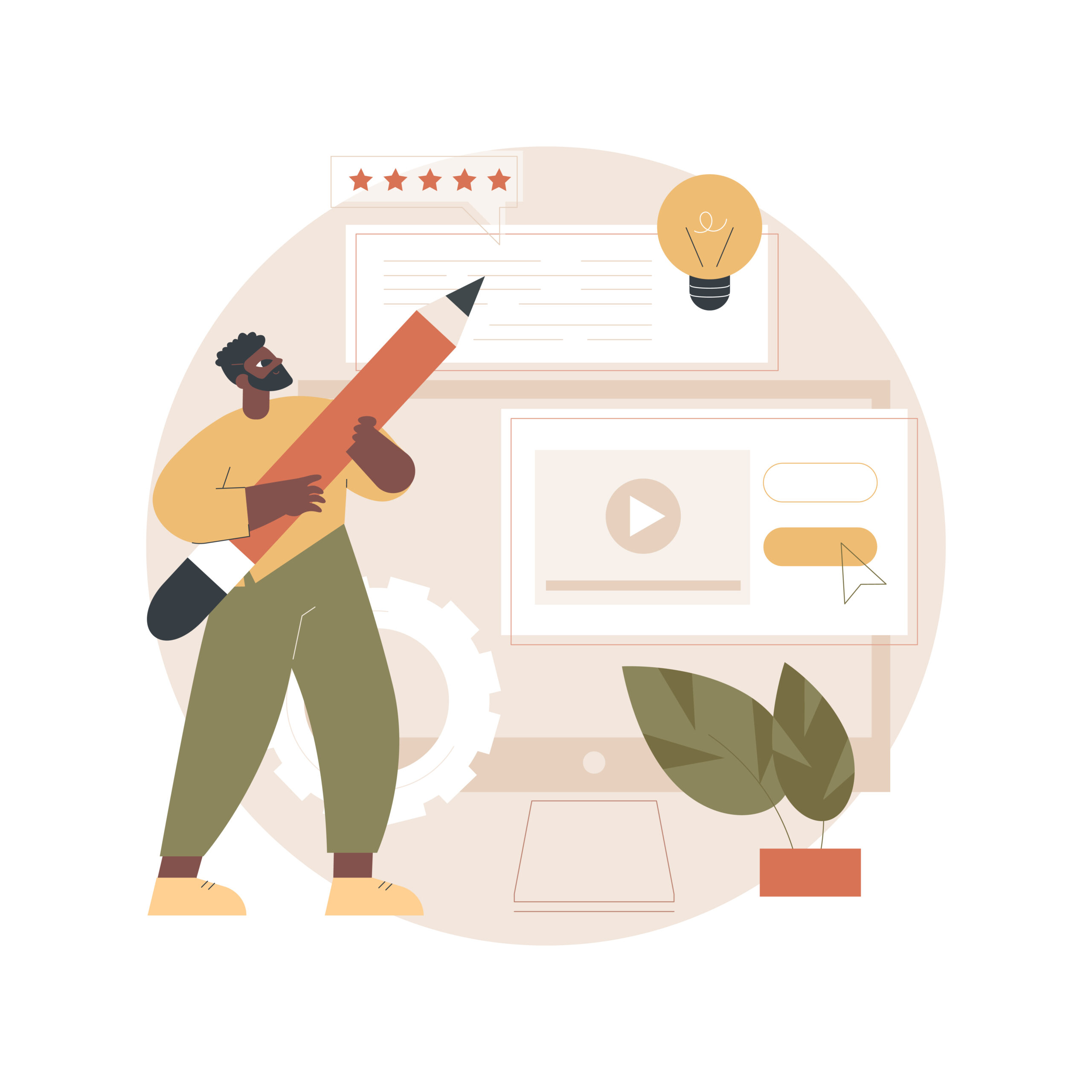 Blog articles abstract concept vector illustration.